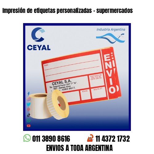 Impresión de etiquetas personalizadas – supermercados