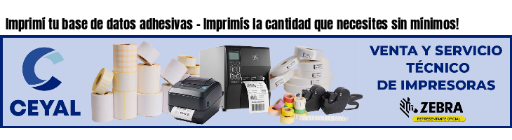 Imprimí tu base de datos adhesivas - Imprimís la cantidad que necesites sin mínimos!