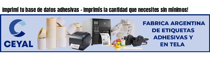 Imprimí tu base de datos adhesivas - Imprimís la cantidad que necesites sin mínimos!