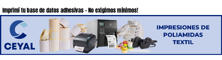 Imprimí tu base de datos adhesivas - No exigimos mínimos!