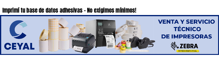 Imprimí tu base de datos adhesivas - No exigimos mínimos!