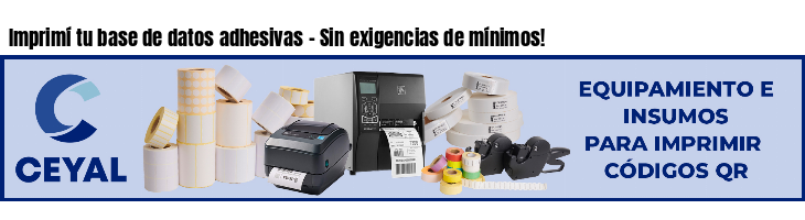 Imprimí tu base de datos adhesivas - Sin exigencias de mínimos!