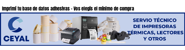Imprimí tu base de datos adhesivas - Vos elegís el mínimo de compra