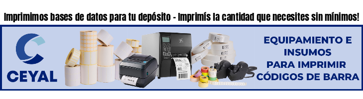 Imprimimos bases de datos para tu depósito - Imprimís la cantidad que necesites sin mínimos!