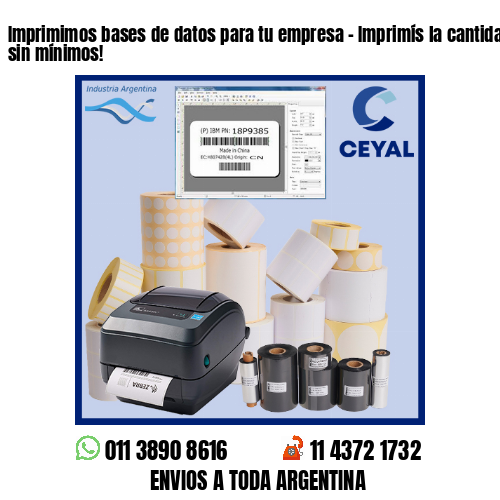 Imprimimos bases de datos para tu empresa – Imprimís la cantidad que necesites sin mínimos!