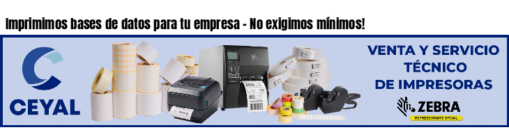 Imprimimos bases de datos para tu empresa - No exigimos mínimos!