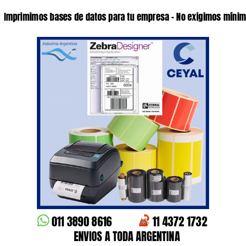 Imprimimos bases de datos para tu empresa – No exigimos mínimos!