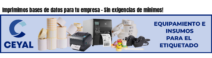 Imprimimos bases de datos para tu empresa - Sin exigencias de mínimos!