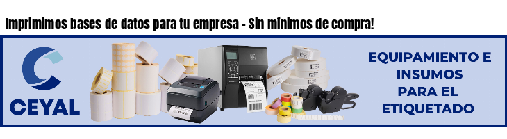 Imprimimos bases de datos para tu empresa - Sin mínimos de compra!