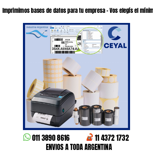 Imprimimos bases de datos para tu empresa – Vos elegís el mínimo de compra