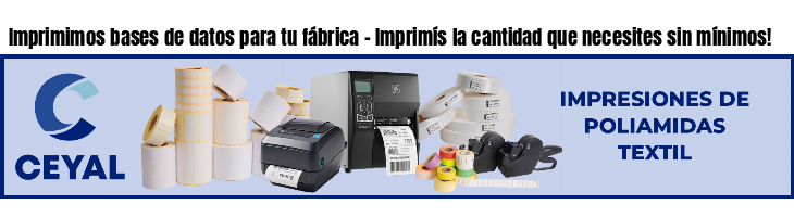 Imprimimos bases de datos para tu fábrica - Imprimís la cantidad que necesites sin mínimos!