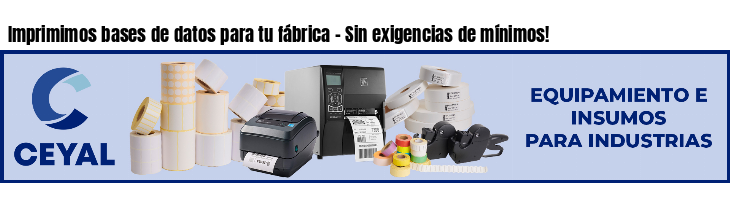 Imprimimos bases de datos para tu fábrica - Sin exigencias de mínimos!