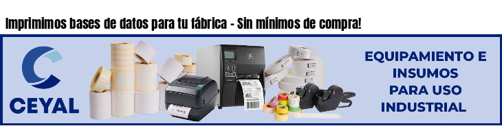 Imprimimos bases de datos para tu fábrica - Sin mínimos de compra!