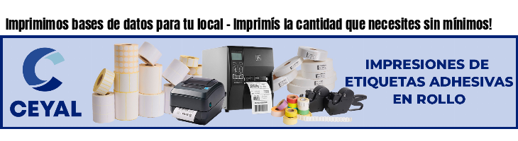 Imprimimos bases de datos para tu local - Imprimís la cantidad que necesites sin mínimos!
