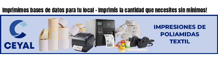 Imprimimos bases de datos para tu local - Imprimís la cantidad que necesites sin mínimos!