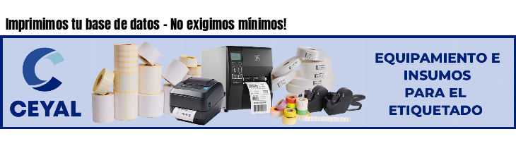 Imprimimos tu base de datos - No exigimos mínimos!