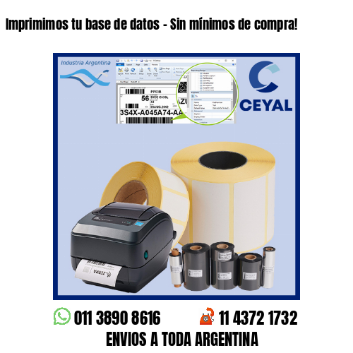 Imprimimos tu base de datos – Sin mínimos de compra!