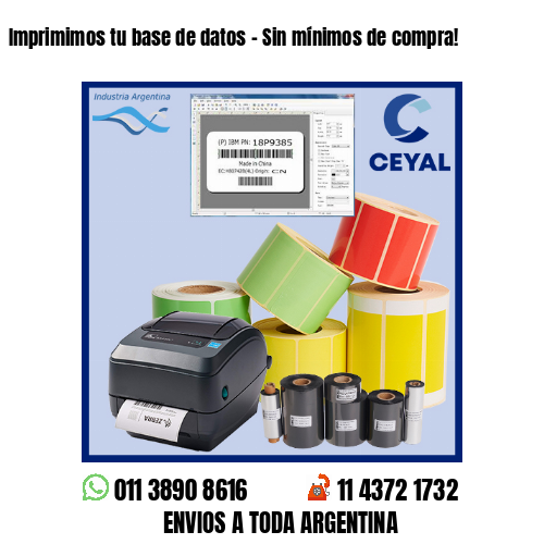 Imprimimos tu base de datos – Sin mínimos de compra!