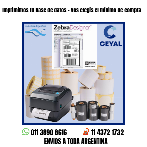 Imprimimos tu base de datos – Vos elegís el mínimo de compra