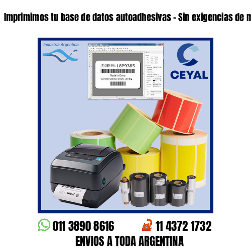 Imprimimos tu base de datos autoadhesivas – Sin exigencias de mínimos!