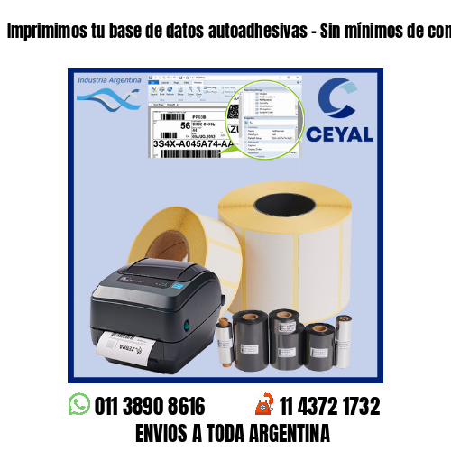 Imprimimos tu base de datos autoadhesivas – Sin mínimos de compra!