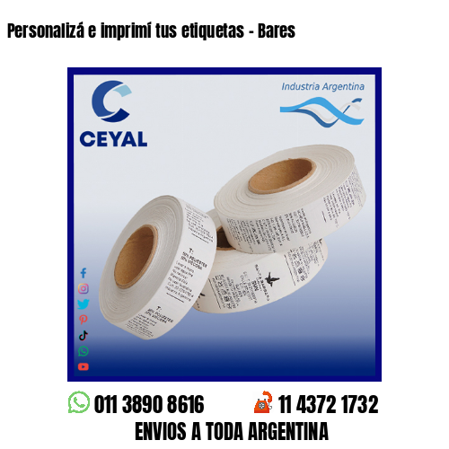 Personalizá e imprimí tus etiquetas – Bares