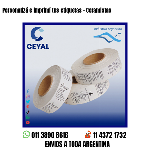 Personalizá e imprimí tus etiquetas – Ceramistas
