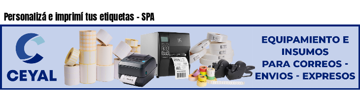 Personalizá e imprimí tus etiquetas - SPA