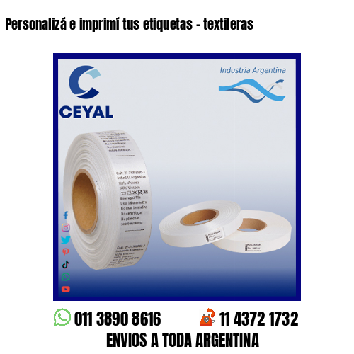 Personalizá e imprimí tus etiquetas – textileras