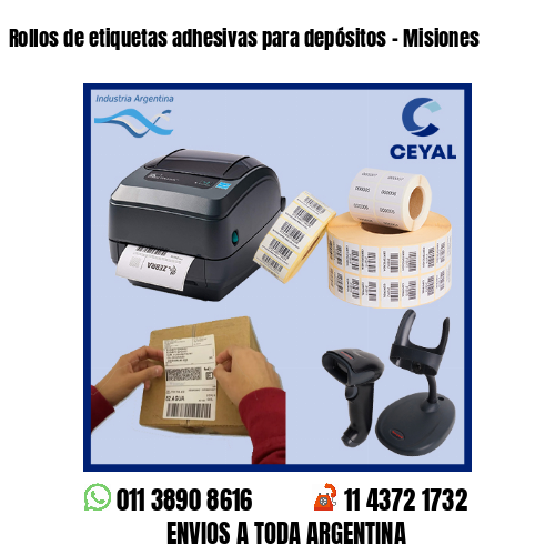 Rollos de etiquetas adhesivas para depósitos – Misiones