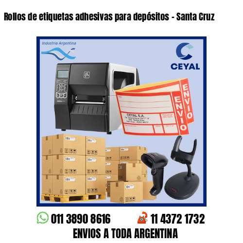 Rollos de etiquetas adhesivas para depósitos – Santa Cruz