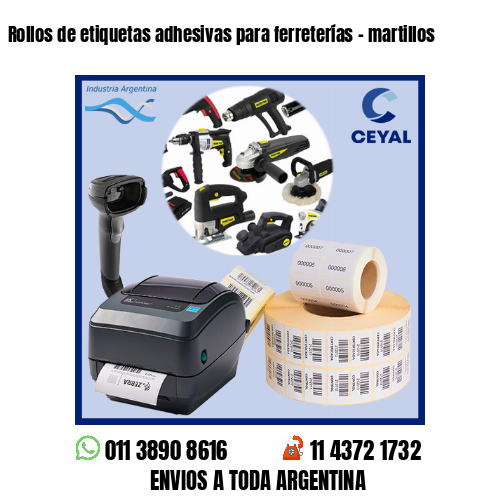 Rollos de etiquetas adhesivas para ferreterías – martillos