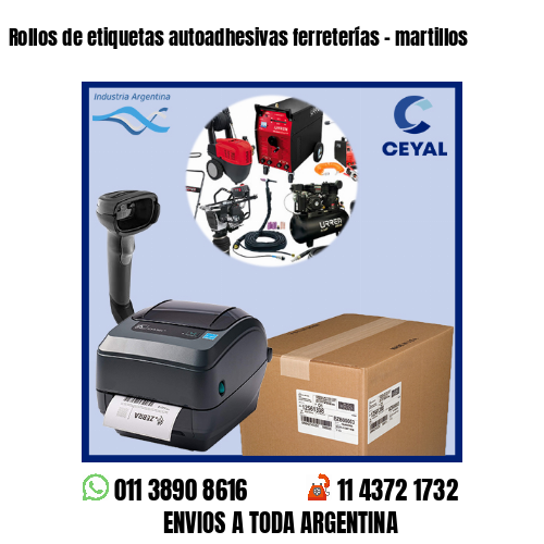Rollos de etiquetas autoadhesivas ferreterías – martillos