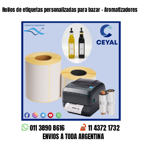 Rollos de etiquetas personalizadas para bazar – Aromatizadores