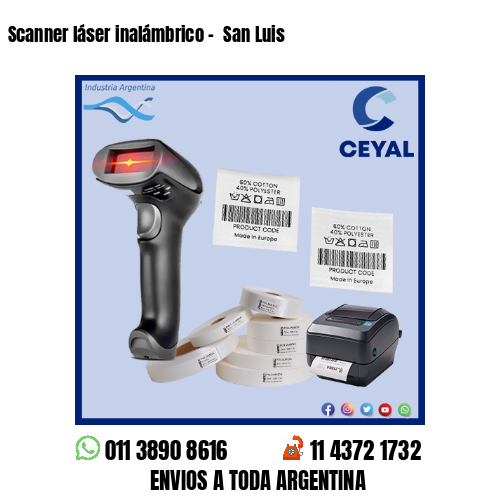 Scanner láser inalámbrico –  San Luis