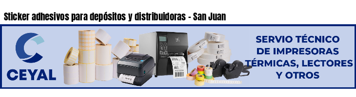 Sticker adhesivos para depósitos y distribuidoras - San Juan