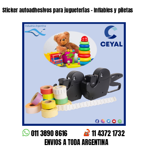Sticker autoadhesivos para jugueterías – Inflables y piletas