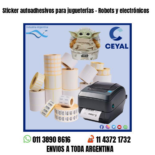 Sticker autoadhesivos para jugueterías – Robots y electrónicos