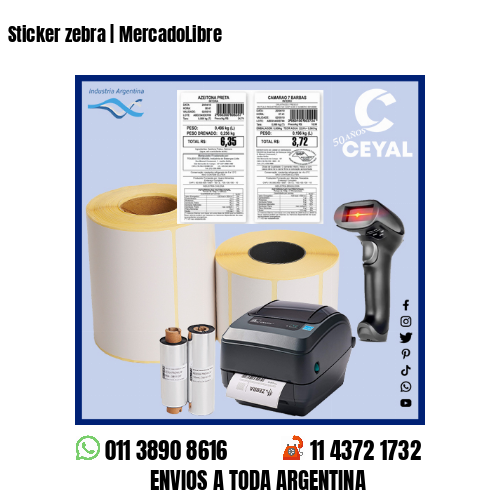 Sticker zebra | MercadoLibre