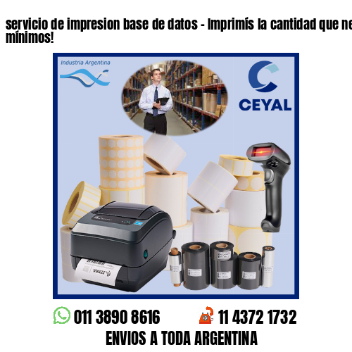 servicio de impresion base de datos – Imprimís la cantidad que necesites sin mínimos!