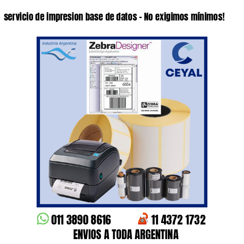 servicio de impresion base de datos – No exigimos mínimos!