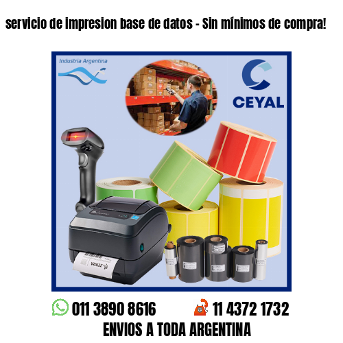 servicio de impresion base de datos – Sin mínimos de compra!