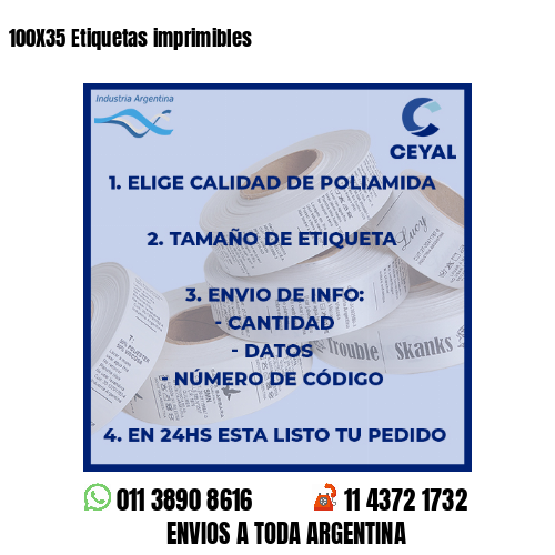100X35 Etiquetas imprimibles