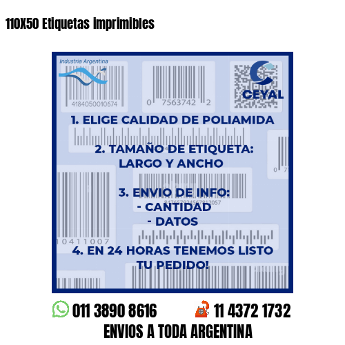 110X50 Etiquetas imprimibles