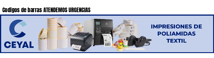Codigos de barras ATENDEMOS URGENCIAS