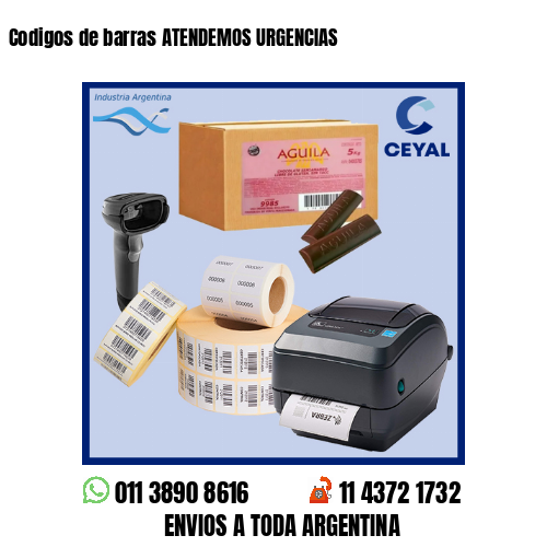 Codigos de barras ATENDEMOS URGENCIAS