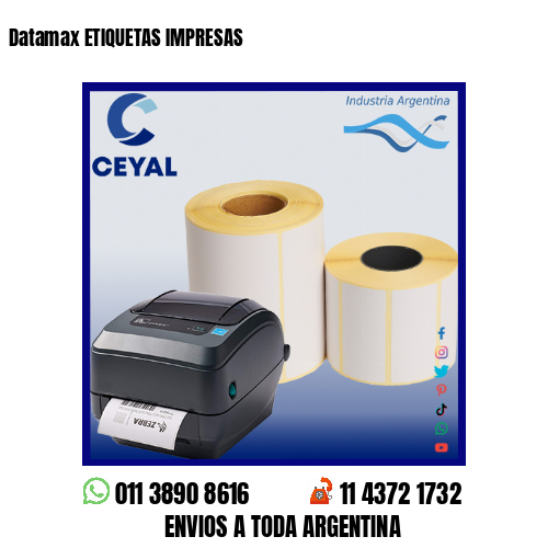 Datamax ETIQUETAS IMPRESAS