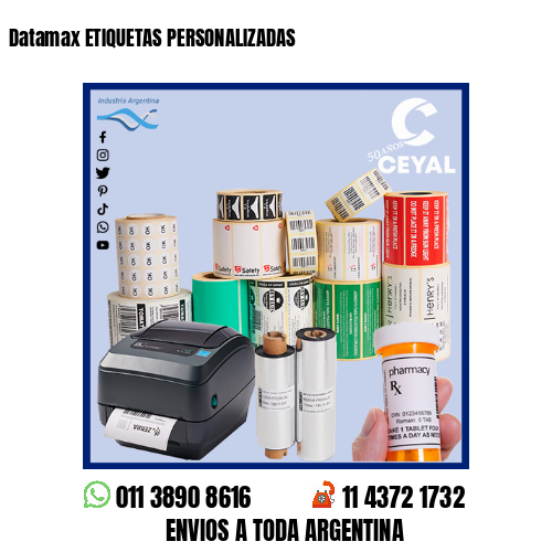 Datamax ETIQUETAS PERSONALIZADAS