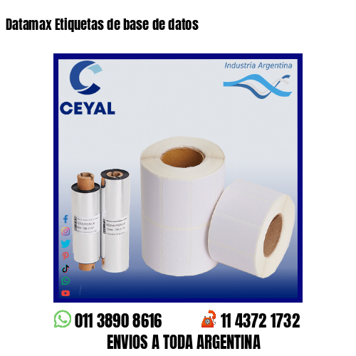 Datamax Etiquetas de base de datos