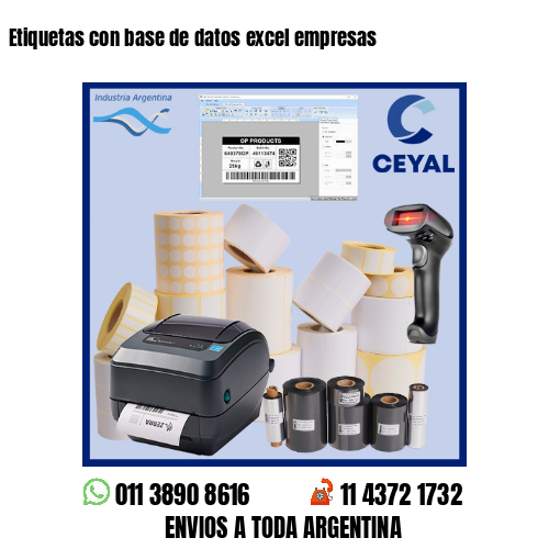 Etiquetas con base de datos excel empresas